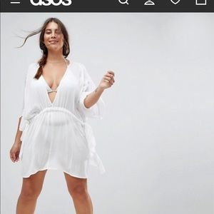 White Swim Suit Coverup
